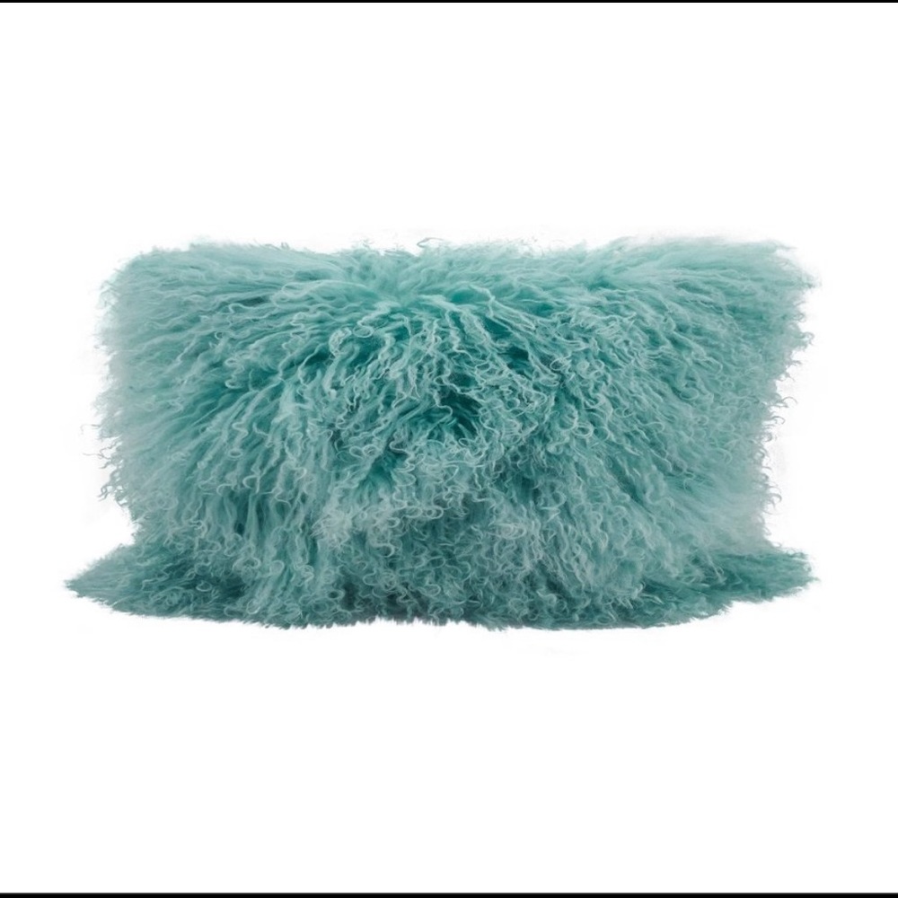 100% Mongolian Lamb Fur Pillows, 12 x 20